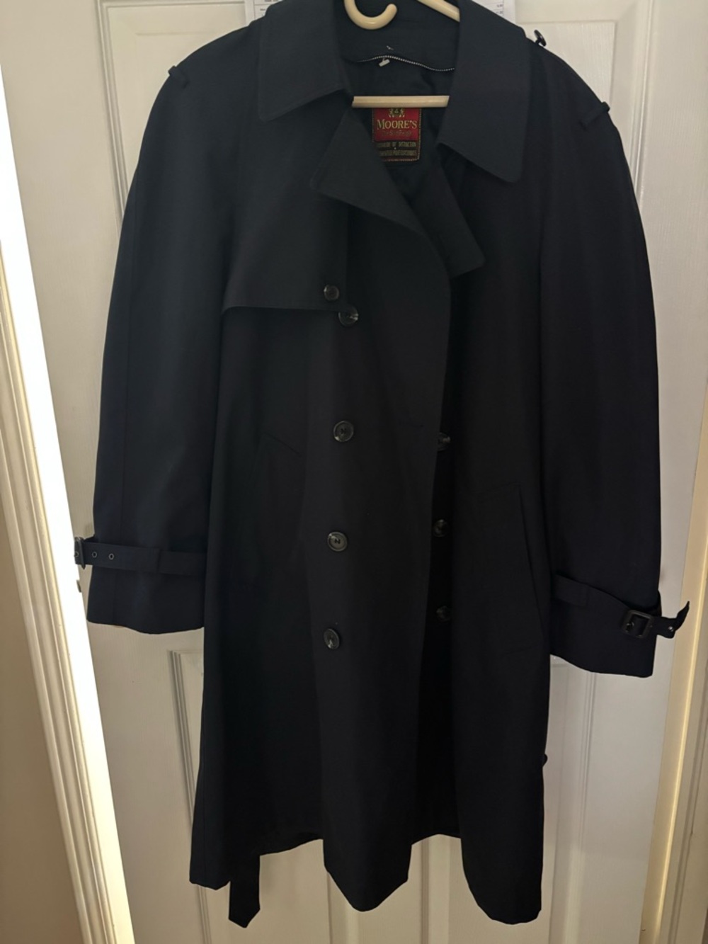 Navy blue Moores Trench Raincoat
